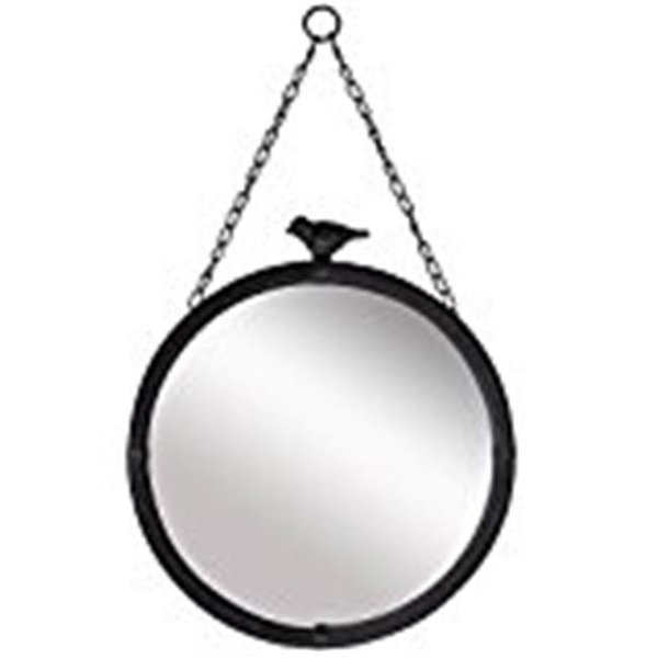 Accent Plus Accent Plus 10018489 Hanging Mirror with Faux Leather Strap - 15.8 x 1 x 27.8 in. 10018489